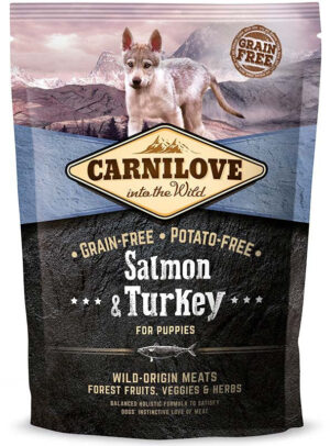 CARNILOVE PUPPY Somon şi curcan, fără cereale