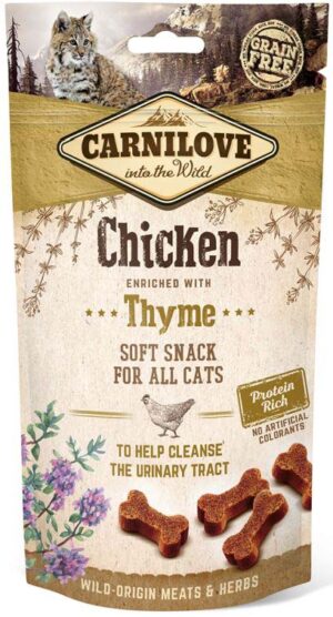 CARNILOVE Semi Moist Recompense pentru pisici, cu Pui şi Cimbru 50g