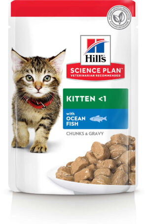 HILL's Plic hrană umedă KITTEN pentru pisicuţe, cu Peşte Oceanic 85g