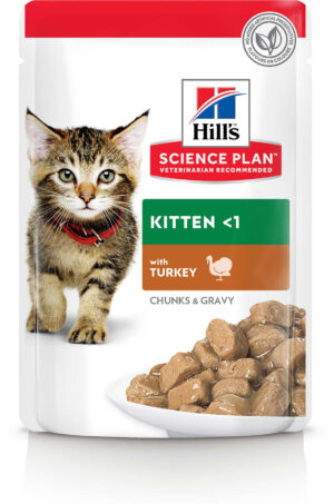 HILL's Plic hrană umedă KITTEN pentru pisicuţe, Curcan 85g