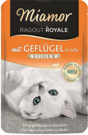 MIAMOR Ragout Plic KITTEN, inimi de Pui în gelatină 100g