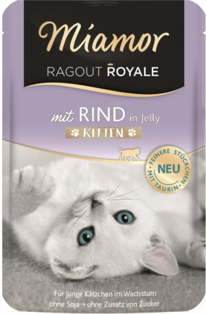 MIAMOR Ragout Plic KITTEN, Vită în gelatină 100g