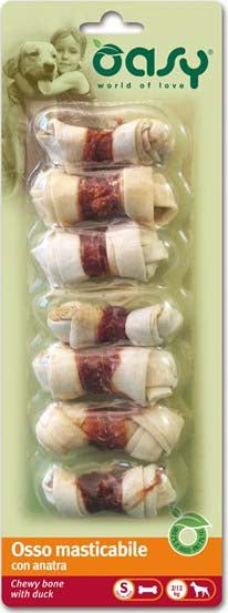 OASY Delicatese pentru câini Os de mestecat cu Raţă, mărime S, 7 bucăţi 85g