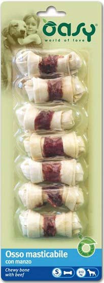 OASY Delicatese pentru câini Os de mestecat cu Vită, mărime S, 7 bucăţi 85g