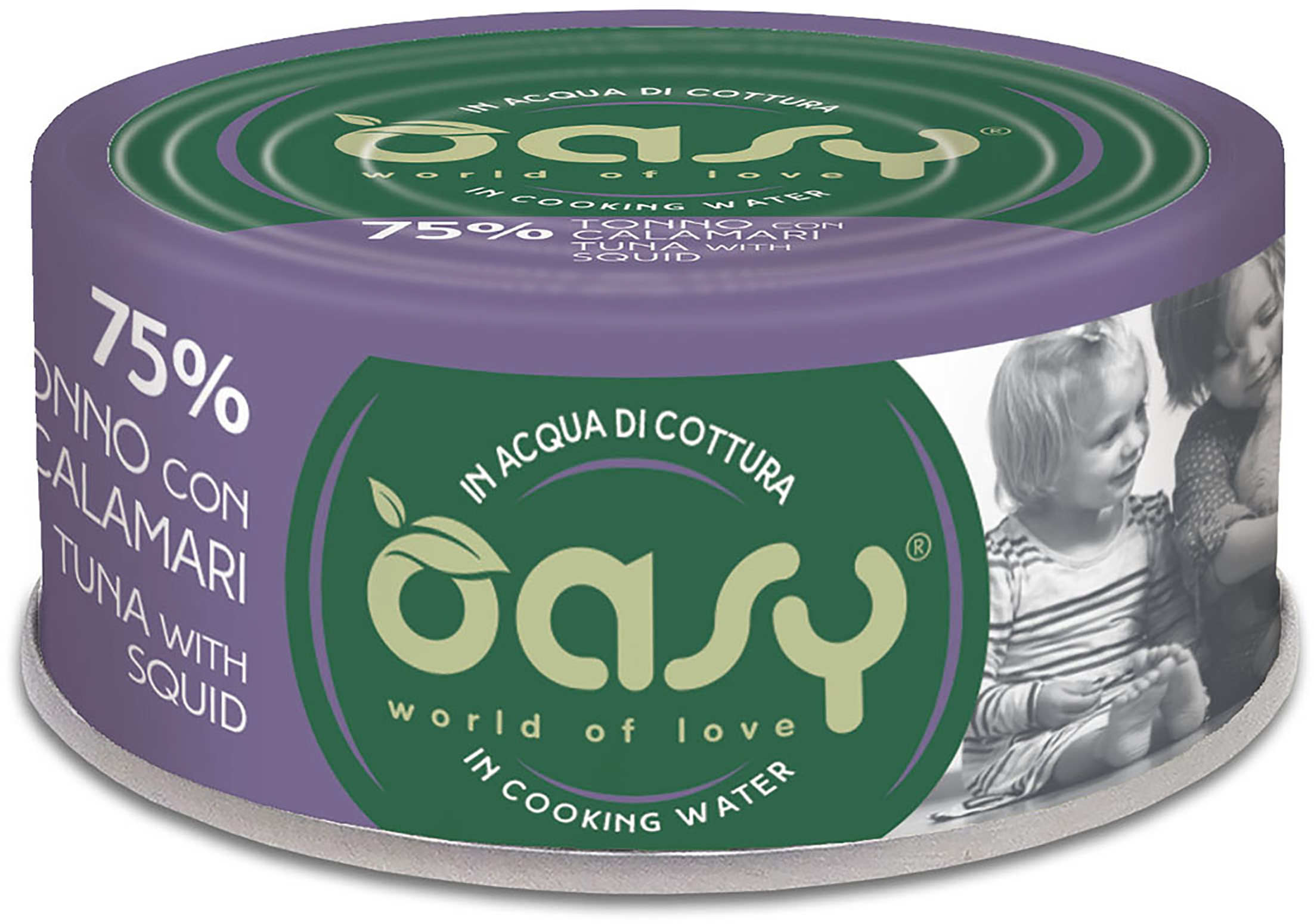 OASY More Love Conservă pentru pisici, cu Ton şi Calamar 70g