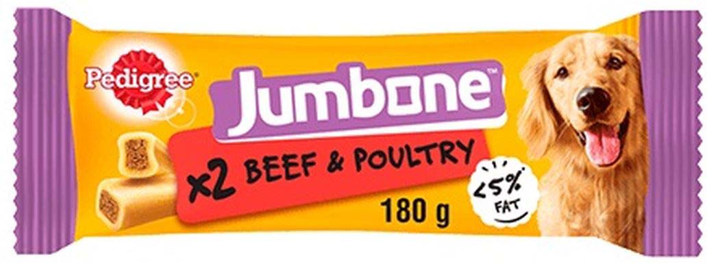 PEDIGREE Delicii pentru câini Jumbone Medium Vită şi Pasăre 180g