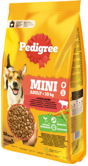 PEDIGREE Hrană uscată pentru câini Adult MINI, cu Vită şi Legume