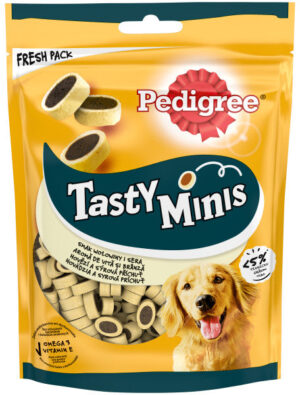 PEDIGREE Tasty Minis Feliuţe cu Brânză şi Vită 140g
