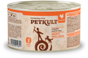 PETKULT Conservă pentru câini de talie mică, Curcan 185g