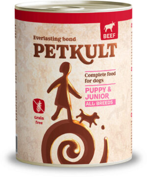 PETKULT Conservă pentru câini JUNIOR, cu Vită 800g