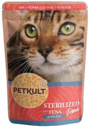 PETKULT Plic pentru pisici sterilizate, cu Ton 100g