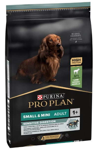PRO PLAN Hrană uscată SENSITIVE DIGESTION câini Adult Small&Mini, cu Miel