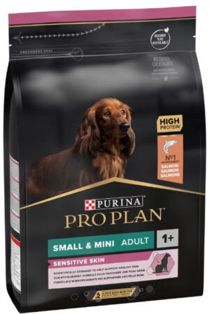 PRO PLAN Hrană uscată SENSITIVE SKIN pt câini Adult Small Breed, cu Somon