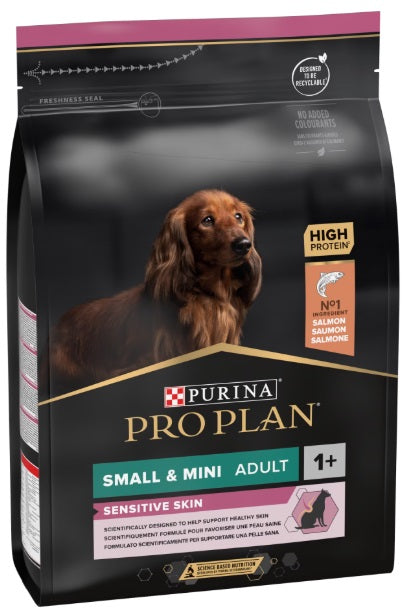 PRO PLAN Hrană uscată SENSITIVE SKIN pt câini Adult Small Breed, cu Somon