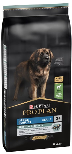 PRO PLAN Robust, Talie Mare, cu digestie sensibilă, cu Miel 14kg