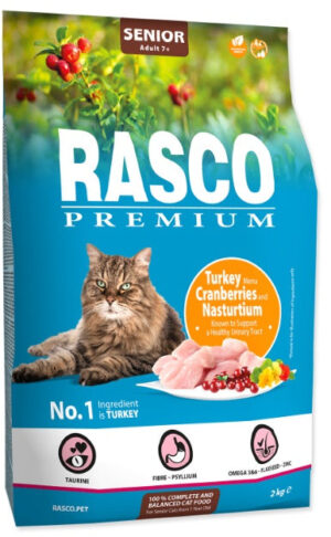 RASCO Premium Hrană pentru pisici, SENIOR, Curcan