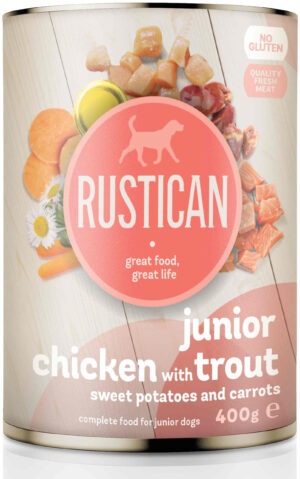 RUSTICAN JUNIOR Pui, Păstrăv, Cartofi dulci şi Morcovi