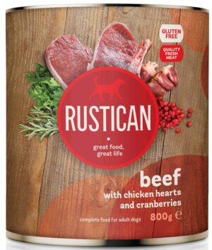RUSTICAN Vită şi Inimi de Pui cu Merişoare