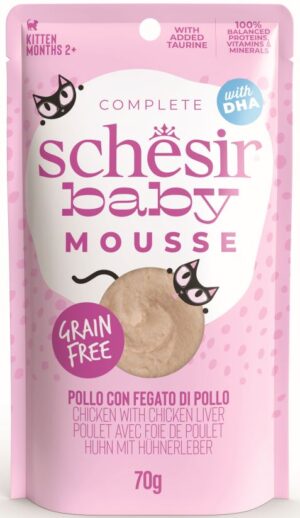SCHESIR Baby Plic pentru pisicuţe, Mousse cu Pui 70g