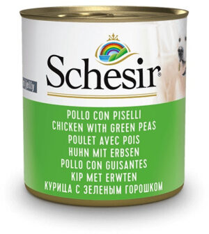 SCHESIR Conservă pentru câini, cu Pui şi mazăre 285g