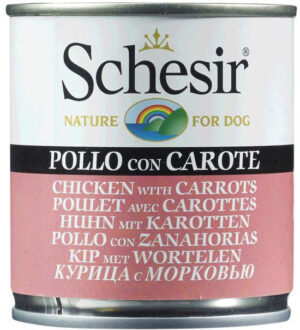 SCHESIR Conservă pentru câini, cu Pui şi morcovi 285g