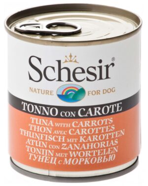 SCHESIR Conservă pentru câini, cu Ton şi morcovi 285g
