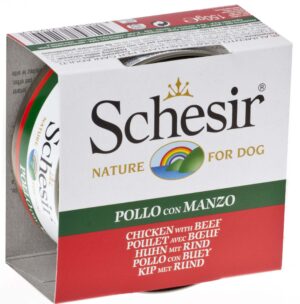 SCHESIR Conservă pentru câini File de Pui şi Vită 150g