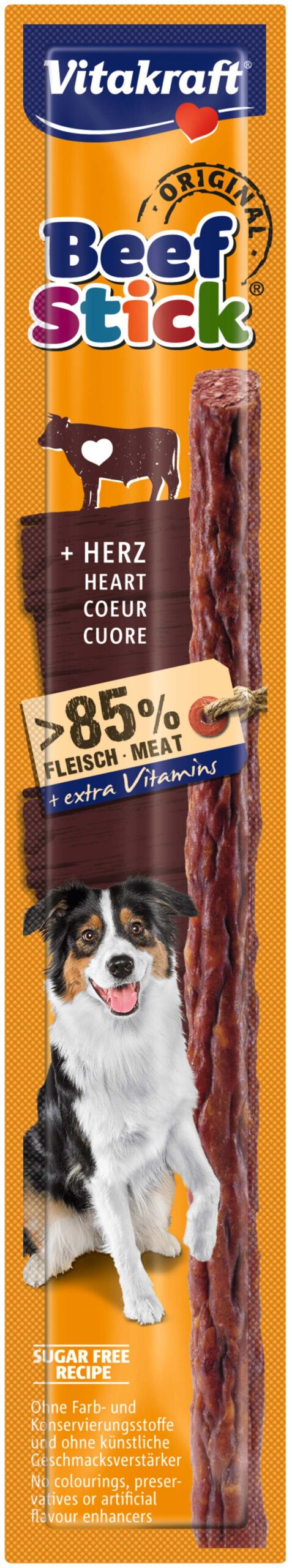 VITAKRAFT Delicatese pentru câini Beef Stick cu Inimă de Vită, 1 bucată, 12g