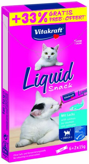 VITAKRAFT Snack lichid pentru pisici, cu Somon şi Omega 3