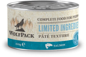 WOLFPACK Conservă pentru PUPPY, cu număr limitat de ingrediente, Somon