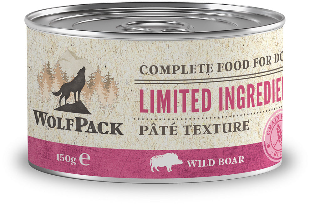 WOLFPACK Conservă pentru câini, cu număr limitat de ingrediente, Porc mistreţ