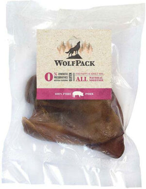 WOLFPACK Recompensă pentru câini, Urechi de Porc iberic, 2 bucăţi 100g